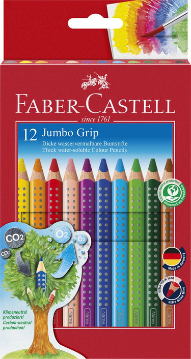 Faber-castell kleurpotloden jumbo grip kleurenassortiment 12 stuks