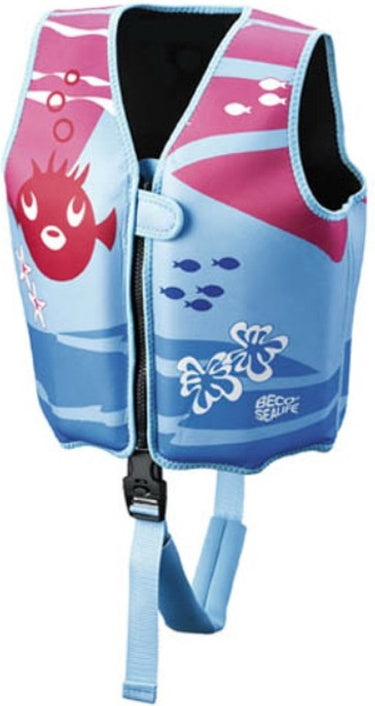 Beco-sealife® - zwemvest drijfvest kind - blauw roze - s: 15-18 kg