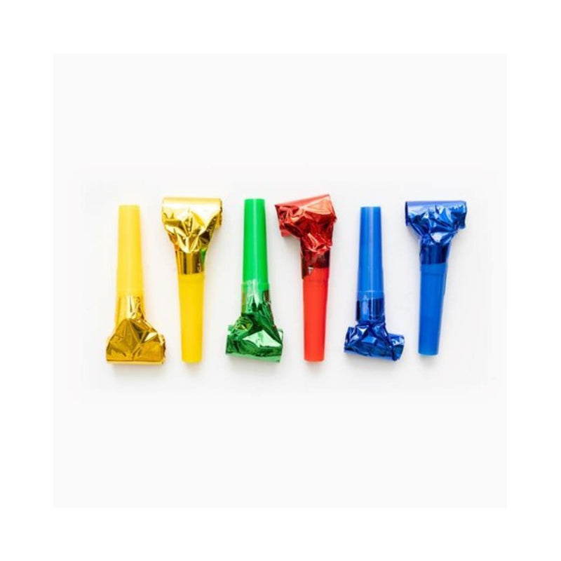 Afbeelding laden in galerijviewer, Globos roltongen fluitjes metallic zakje a 6 stuks

