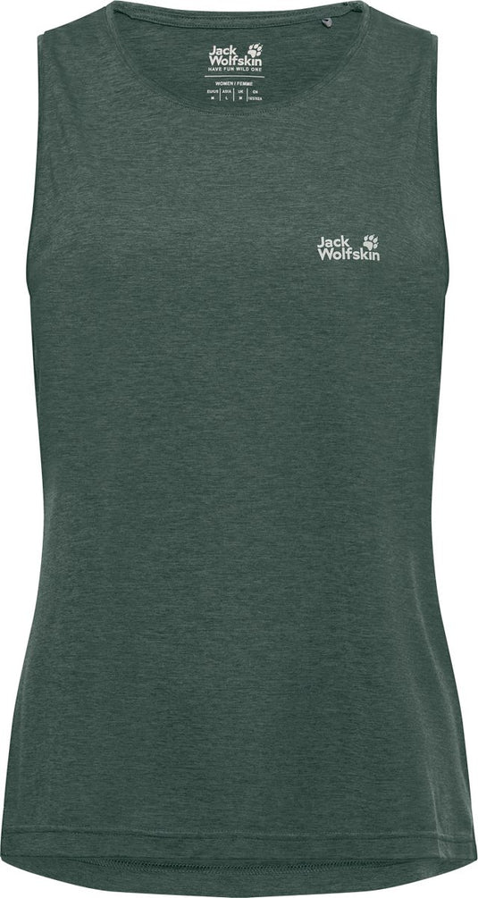 Jack wolfskin wildtrail tank top w dames outdoorshirt-sago palm
