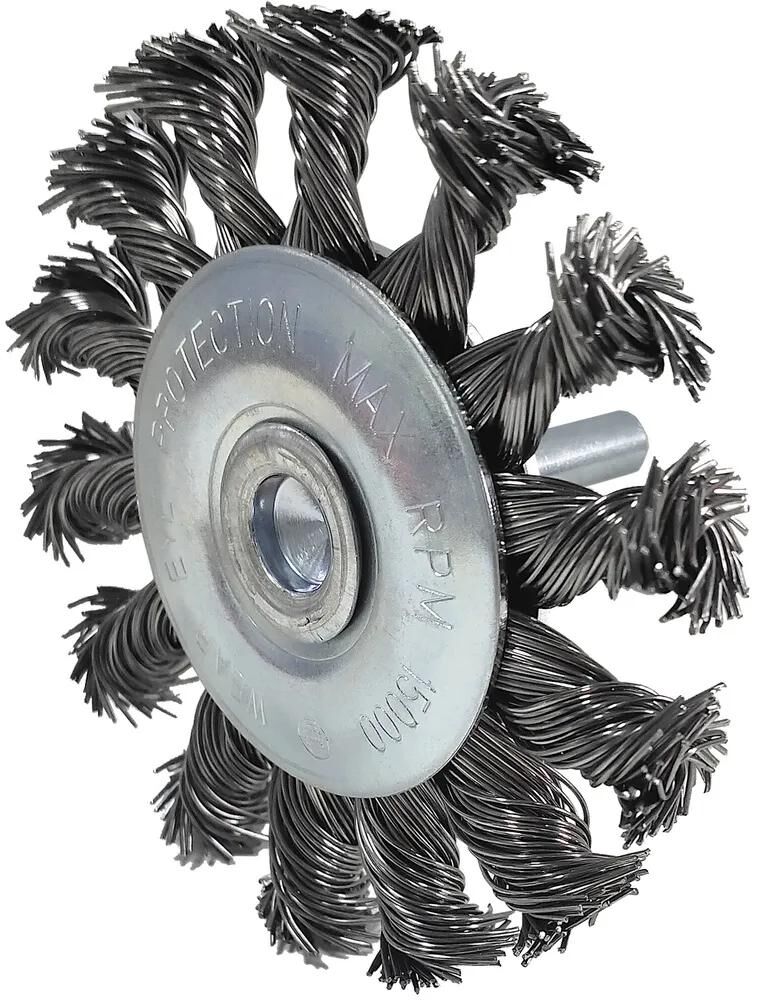 Afbeelding laden in galerijviewer, Ks tools ronde staaldraadborstel round brush with 6mm shaf ks-tools 75x12mm
