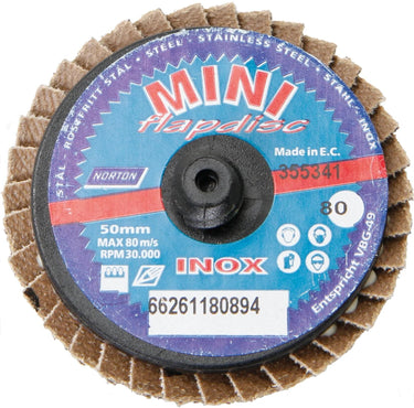 Norton lamellenscheibe mini flap x-treme washer 50mm p80