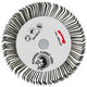Kunzer stahldrahtrundbürste turbo igel round brush with mandrel m14 d=100mm steel