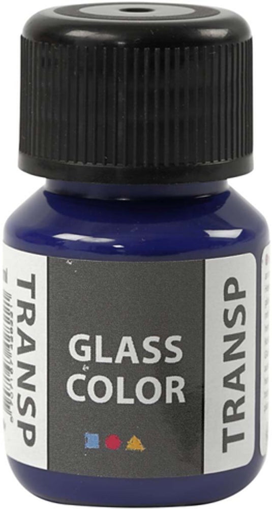 Creativ company creotime glas- porseleinverf glass color 30 ml blauw