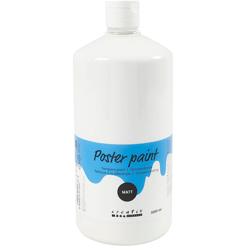 Afbeelding laden in galerijviewer, Https: www.cchobby.nl tempera-verf-mat-wit-1000-ml-1-fles
