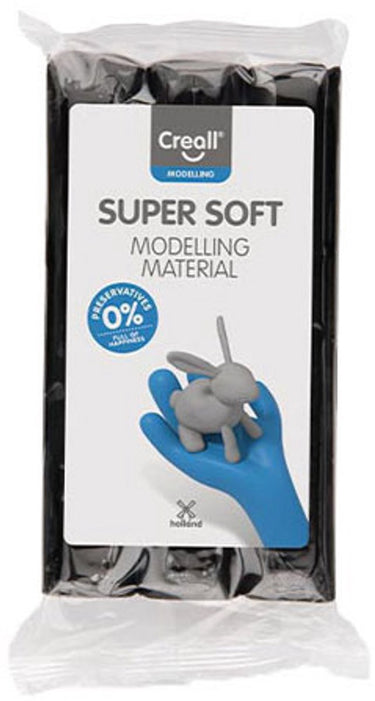 Creall supersoft klei conserveringsvrij zwart - 500gr.
