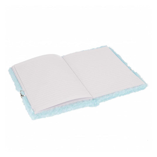 Pluche dagboek met slot a5