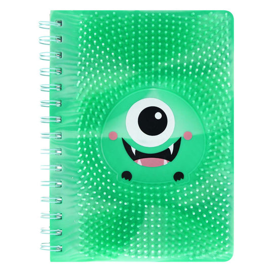Siliconen notitieboek met stekeltjes en monstertje, a5