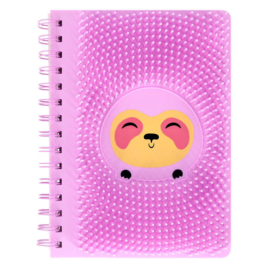 Siliconen notitieboek met stekeltjes en luiaard, a5