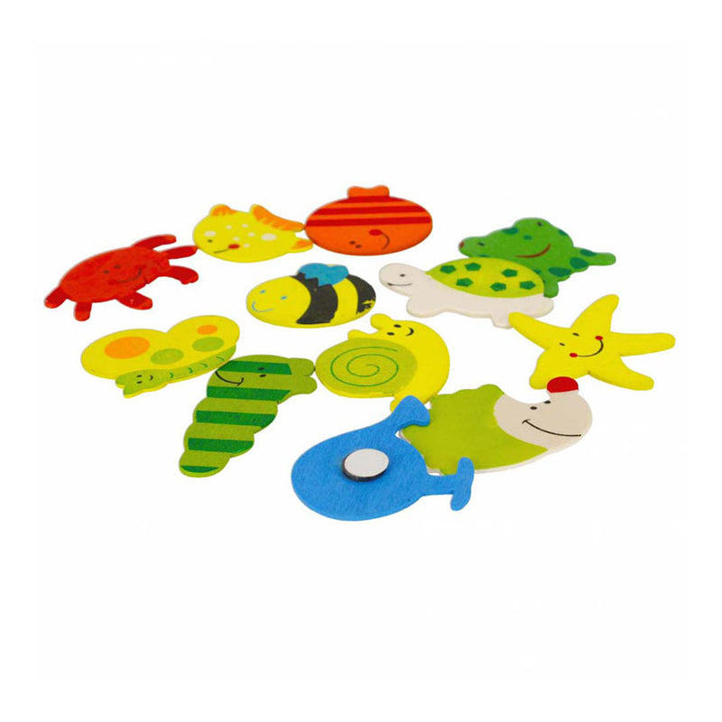Afbeelding laden in galerijviewer, Houten magneet dieren 40mm, 12st.
