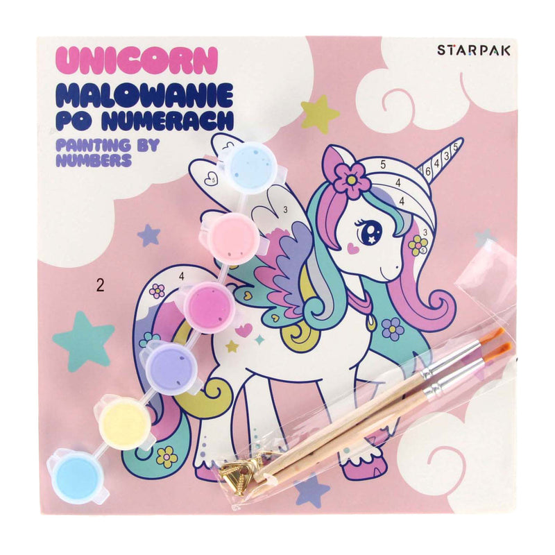 Afbeelding laden in galerijviewer, Schilderen op nummers unicorn 20x20cm, 6 kleuren
