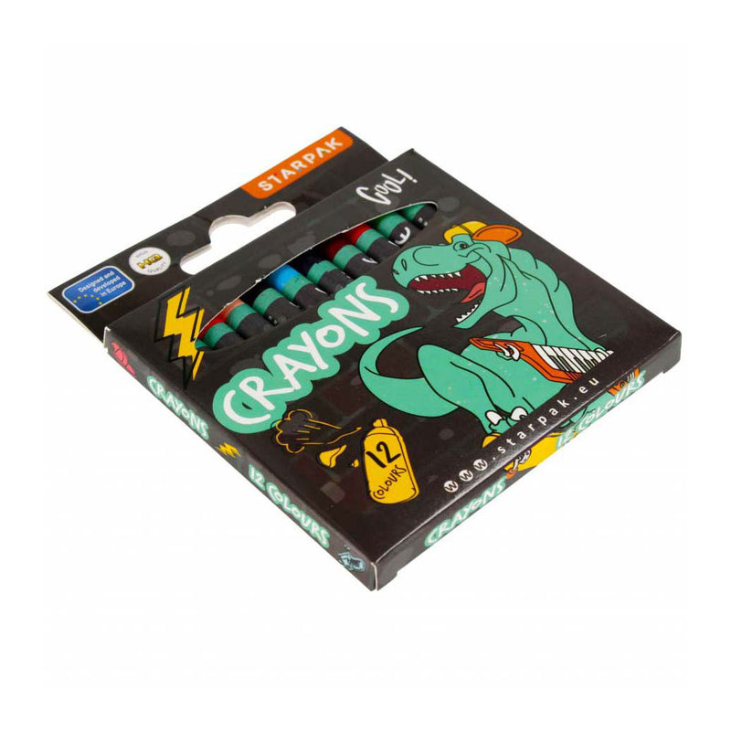 Afbeelding laden in galerijviewer, Waskrijt skate dino, 12st.
