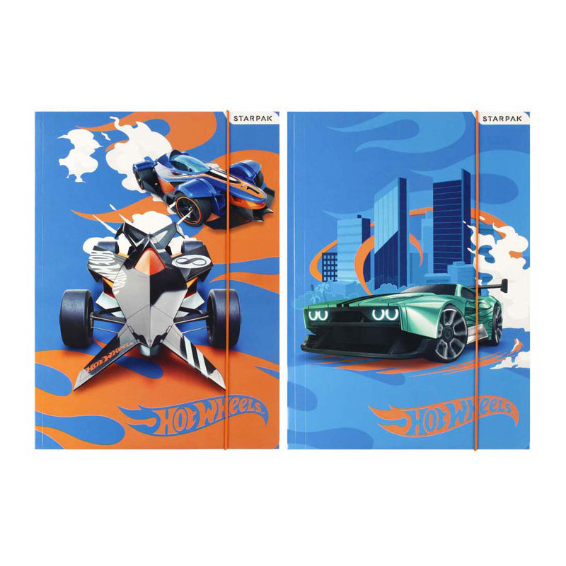 Afbeelding laden in galerijviewer, Map met elastiek a4 hot wheels
