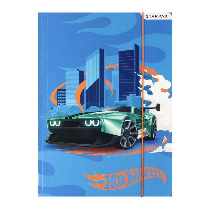 Afbeelding laden in galerijviewer, Map met elastiek a4 hot wheels
