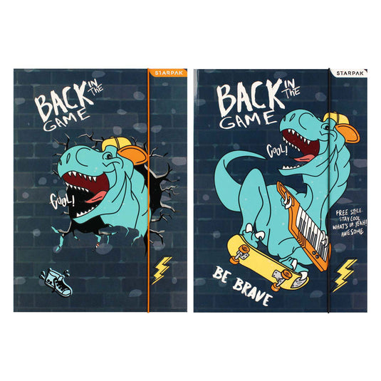 Map met elastiek a4 skate dino