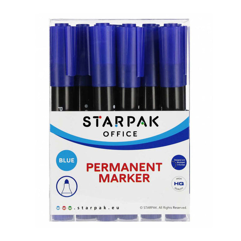 Afbeelding laden in galerijviewer, Permanent stift rond blauw, 12st.
