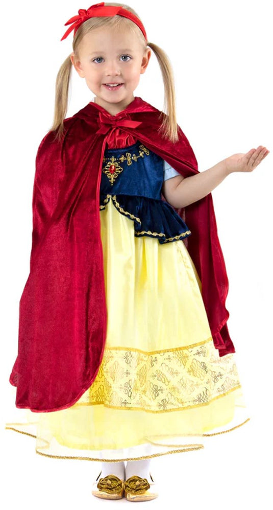 Little adventures - rode cape met capuchon – maat l xl (5-9 jaar) 110 140