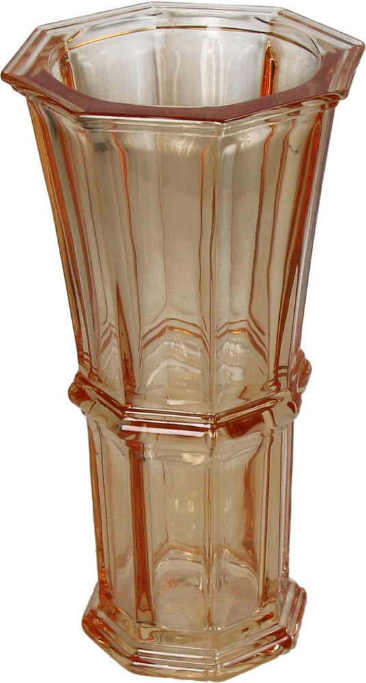 Hd collection vaas glas oranje 12,5x12,5x23cm
