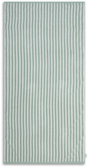 Swim essentials - strandlaken - 135 x 65 cm- handdoek - gestreept - 100% katoen - groen