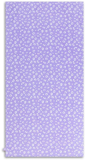 Swim essentials - strandlaken - 135 x 65 cm- handdoek - luipaarprint - 100% katoen - paars