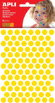 Apli kids stickers | cirkel diameter 10 | 5 mm | blister met 528 stuks | geel