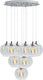 Eglo ariscani 2 hanglamp - e27 - ø 65.5 cm - chroom gekleurd glas