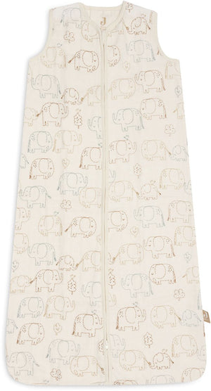 Jollein slaapzak baby mouwloos 70cm - hydrofiel - elephant tales