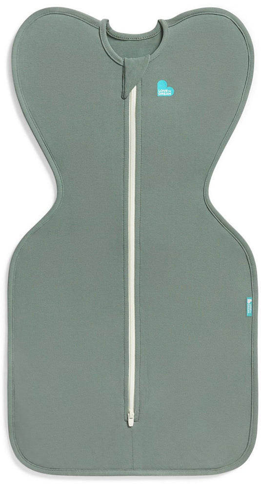 Love to dream ™ babyslaapzak swaddle up™ - inbakeren - baby 0-3 maanden - 3.5-6 kg - all season - deep olive