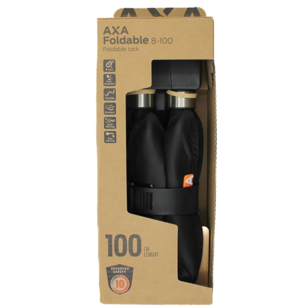 Afbeelding laden in galerijviewer, Axa vouwslot foldable 8-100 - zwart
