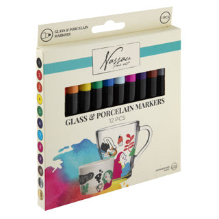 Afbeelding laden in galerijviewer, Creative craft group viltstiften glas en porselein 12 stuks | 3 stuks
