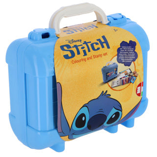Merkloos sans marque stitch reis stempel- en kleurkoffer