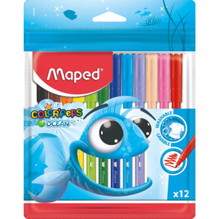 Afbeelding laden in galerijviewer, Maped viltstiften ocean 12 stuks | 4 stuks
