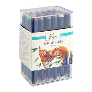 Afbeelding laden in galerijviewer, Art sensations round dual markers alcohol stiften 24 stuks | 2 stuks
