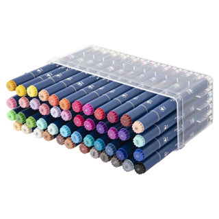Afbeelding laden in galerijviewer, Creative craft group round dual markers alcohol stiften 48 stuks
