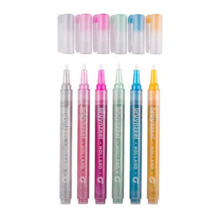 Afbeelding laden in galerijviewer, Bruynzeel glitter viltstiften pastel 6 stuks | 3 stuks

