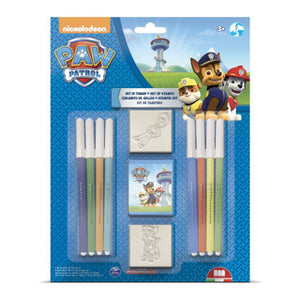 Paw patrol kleur- en stempelset 11-delig