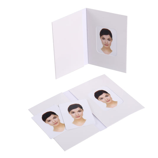 Benel pasfotomapjes blanco wit 500 st.