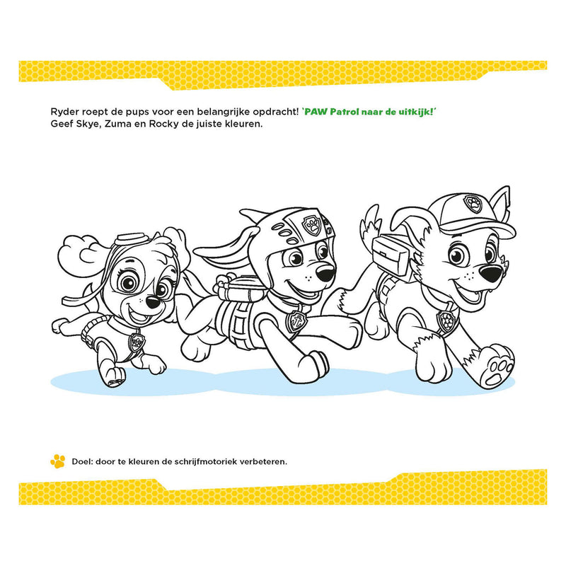 Afbeelding laden in galerijviewer, Paw patrol - kleurboek - eerste schrijfspelletjes - 3-4 jaar
