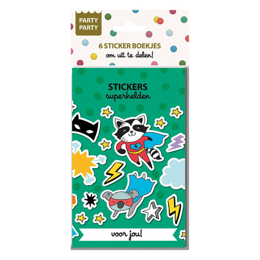 Ty par par 6 sticker boekjes - superhelden