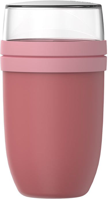 Mepal lunchpot xl ellipse - 750 + 300 ml - yoghurtbeker en muesli beker to go - geschikt voor vriezer. magnetron en vaatwasser - vivid mauve