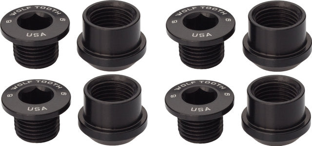 Afbeelding laden in galerijviewer, Wolf tooth components chain ring bolt set, 4-arm 6 mm
