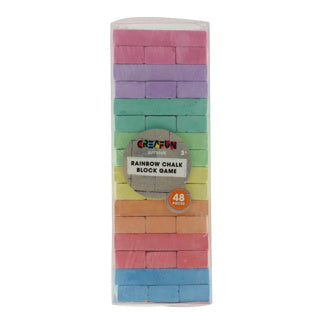 Afbeelding laden in galerijviewer, Creafun stoepkrijt stapelspel outdoor 48 delig 8 kleuren | 4 stuks
