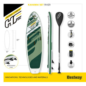 Bestway hydro-force kahawai sup peddelboard 310x86x15cm set incl peddel