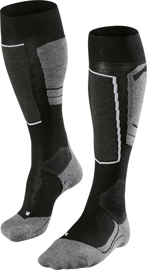 Falke sk4 warm dun wol functioneel materiaal skisokken dames zwart - maat 35-36