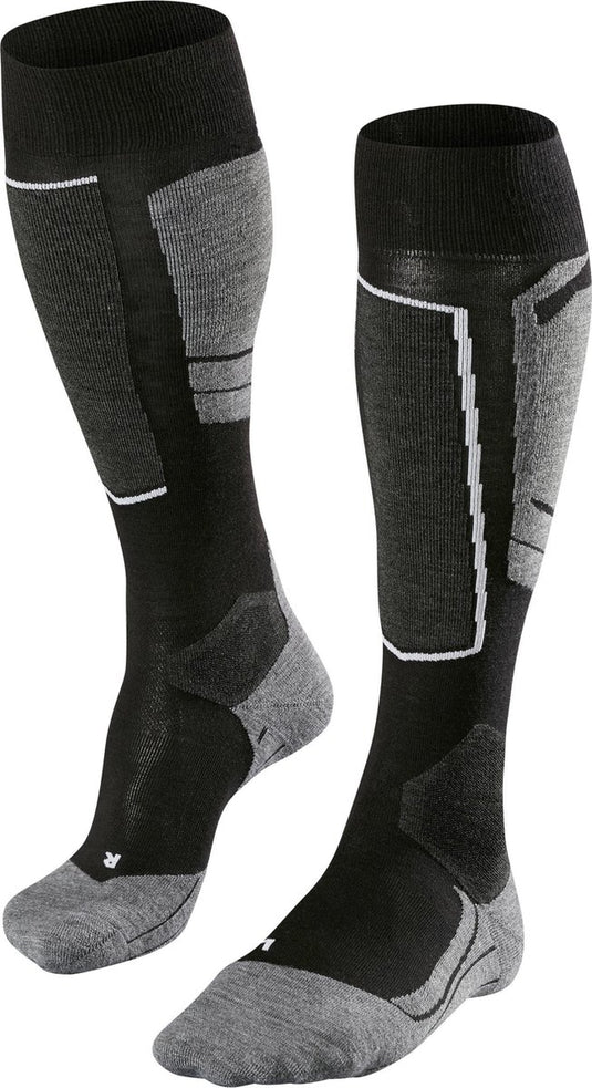 Falke sk4 warm dun wol functioneel materiaal skisokken dames zwart - maat 35-36
