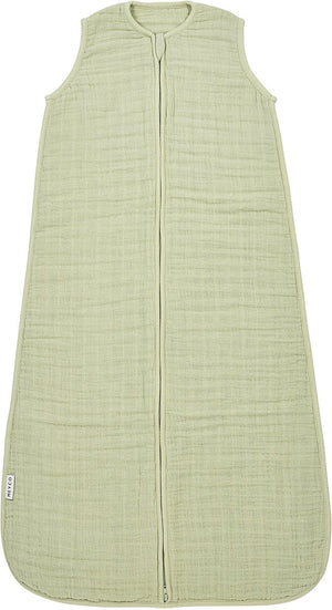 Meyco baby uni baby zomerslaapzak - pre-washed hydrofiel - soft olive - 110cm - 0.5 tog