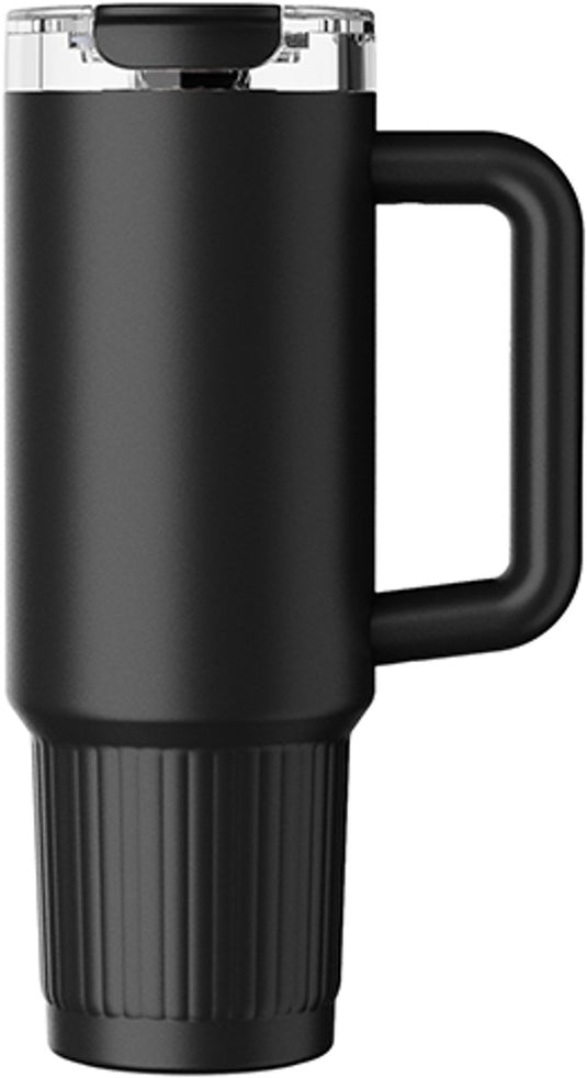 Kozie thermosbeker 980 ml – rvs – dubbelwandig geïsoleerd – zwart – voor warme koude dranken