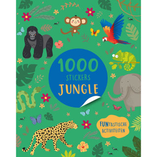 Afbeelding laden in galerijviewer, Boek stickerboek 1000 stickers jungle
