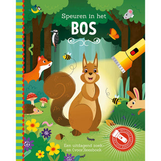 Afbeelding laden in galerijviewer, Lantaarn publishers speuren in het bos zoekboek met kartonnen zaklamp
