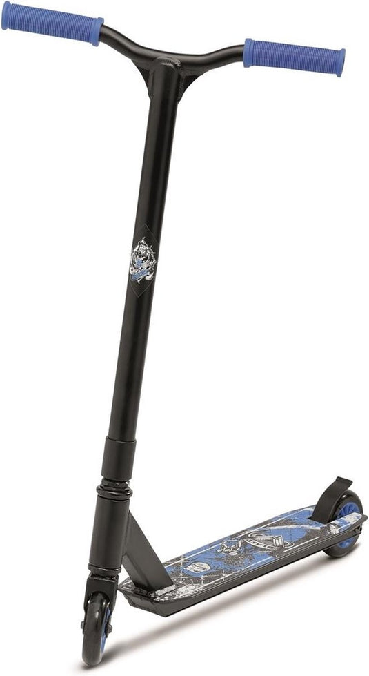 Roces blast stuntstep beginner – freestyle trickstep voor kinderen – 100 mm wielen – skatepark pro scooter – zwart blauw